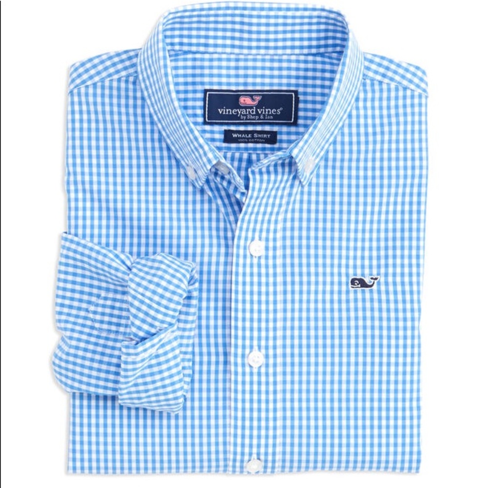 Vineyard Vines Classic Gingham Whale Button Down